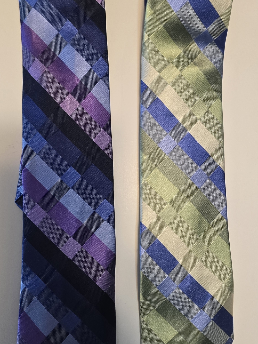 2 Michael Kors Plaid Silk Ties NEW No Tags